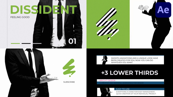 Dissident Opener for After Effects Openers template preview