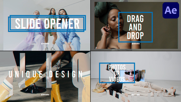 Slide Opener for After Effects Openers template preview