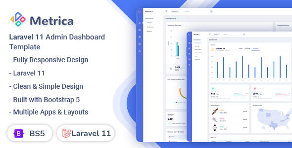 Metrica - Laravel 11 Admin & Dashboard Template