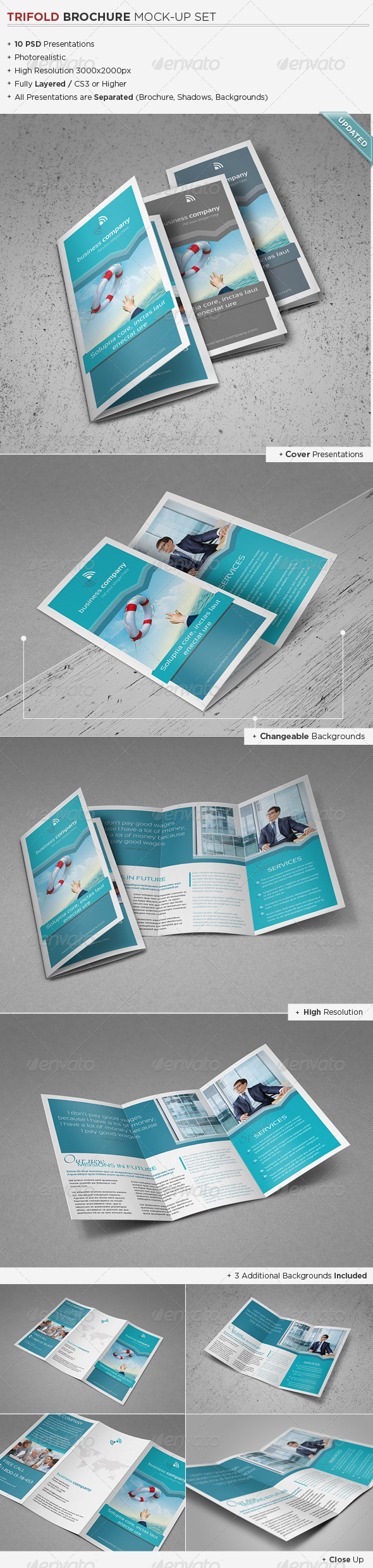 Trifold Brochure Mock-Up by punedesign | GraphicRiver