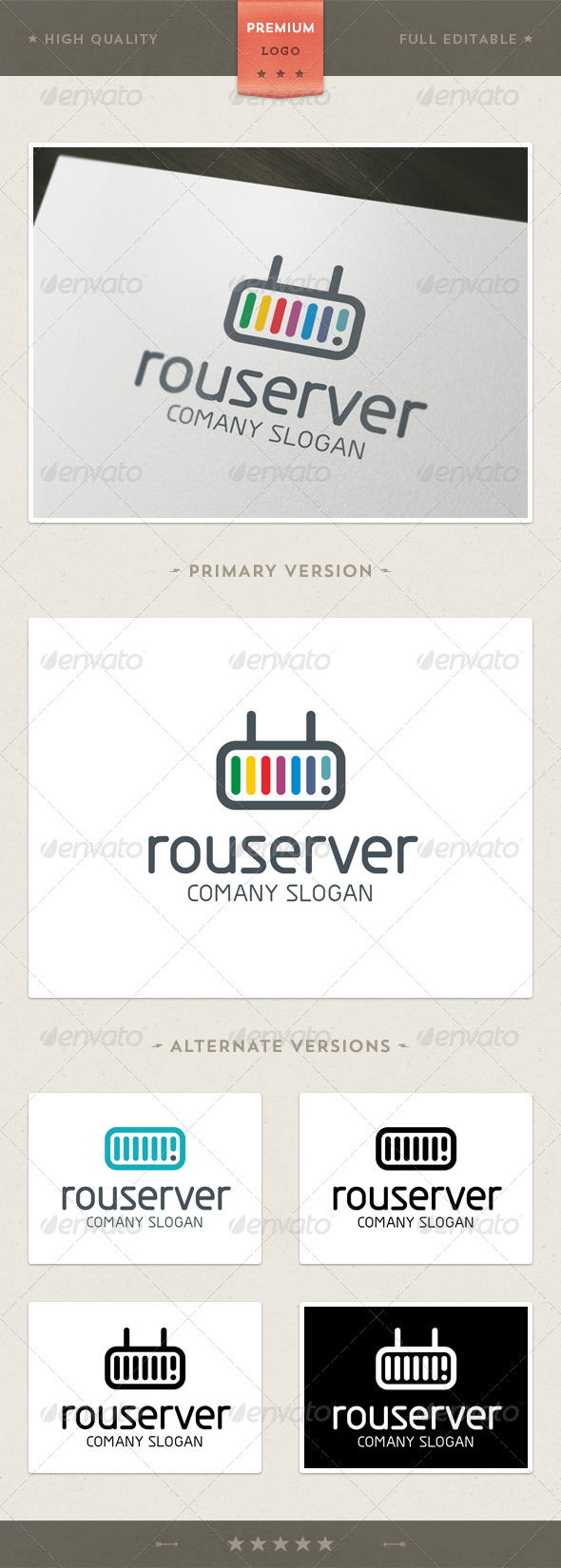 Router & Server Logo Template - Objects Logo Templates