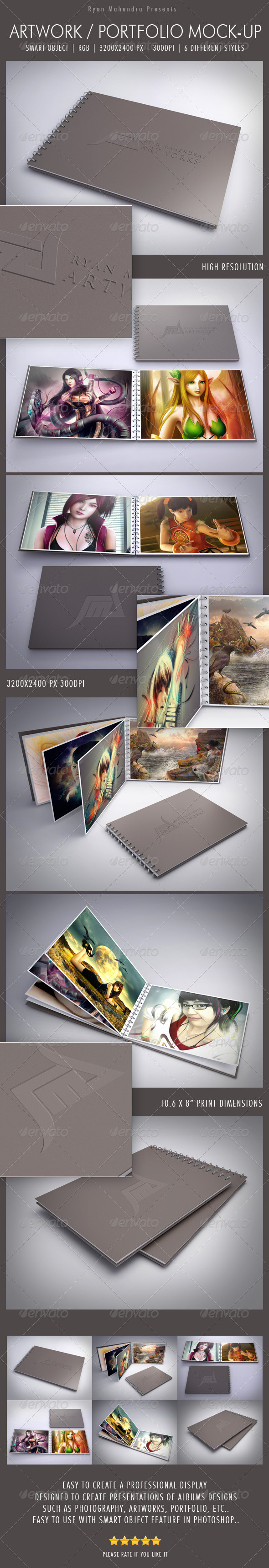 Artwork / Portfolio Mock-Up - Books Print