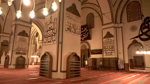 Interior of World's Most Beautiful Giant Historic Great Mosque