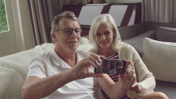 Senior couple at home alt