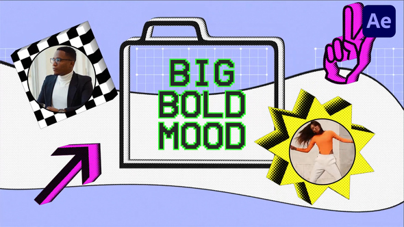 Halftone Madness Intro Openers template preview