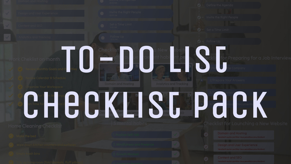 Modern Checklist Pack Titles template preview