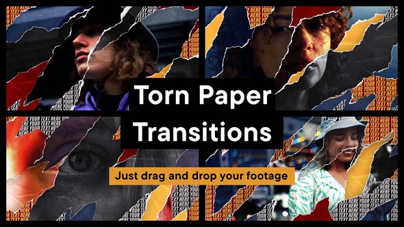 Torn Paper Transitions Elements template preview