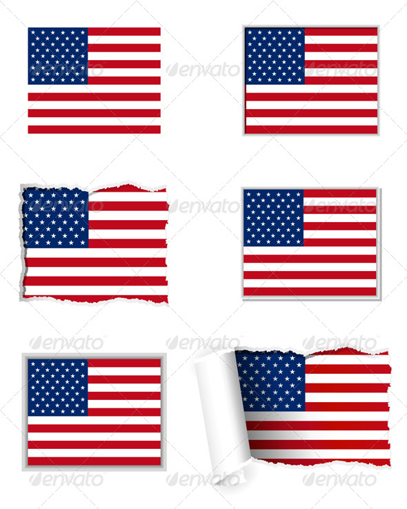 usa flag set by rbiedermann graphicriver