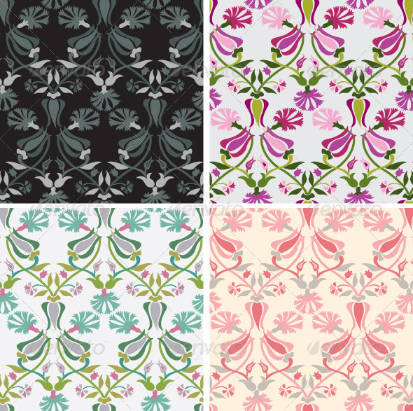 Floral Seamless Pattern - Backgrounds Decorative