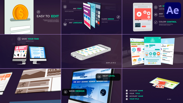 Website Presentation Pack for After Effects Product Promo template preview