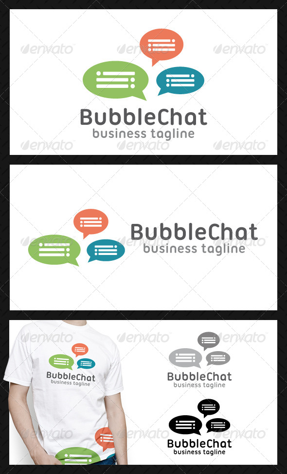Bubble Chat Logo Template - Symbols Logo Templates