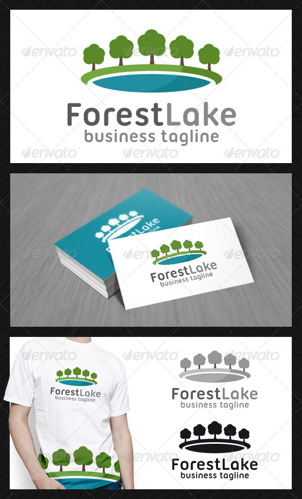 Forest Lake Logo Template - Nature Logo Templates