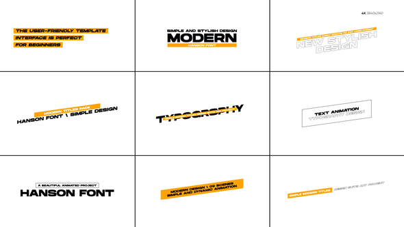 Modern Titles  AE Titles template preview
