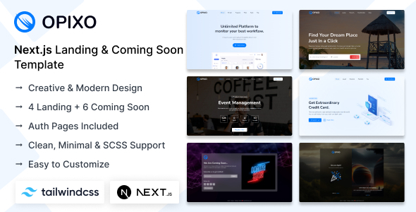 Opixo - Next Js Landing & Coming Soon Template