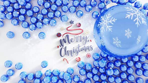 Funny Christmas Balls Premiere Pro template preview