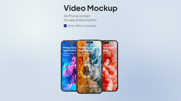 Phone 16 Screen Video Mockup - App Promotion Product Promo template preview