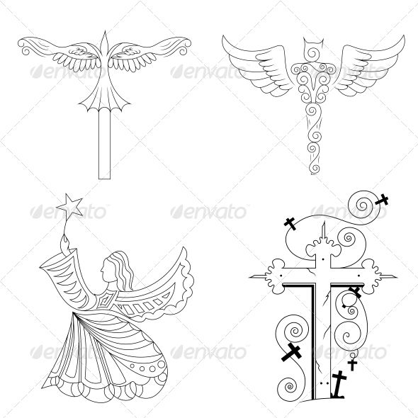 Jesus Religious Vector Designs Pack - Religion Conceptual