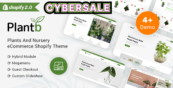 PlantB - Gardening, HomeDecor & Houseplants Shopify 2.0 Theme