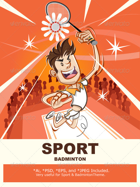 Male Badminton Player - Sports/Activity Conceptual