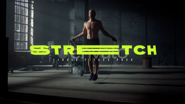 Stretched Fluid Titles Titles template preview