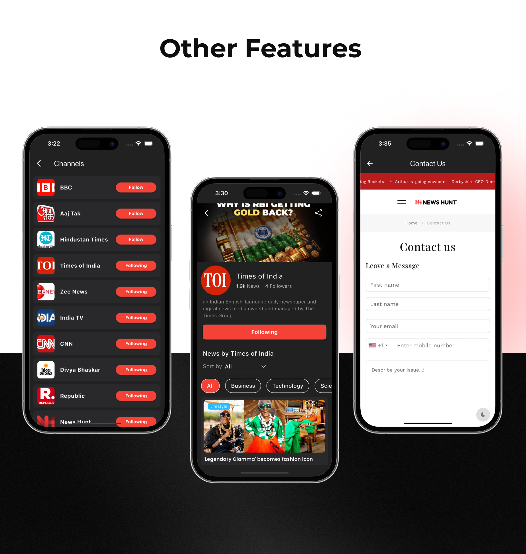 News Hunt - Flutter News app for Android and iOS with Laravel Admin Panel  by infinitietech