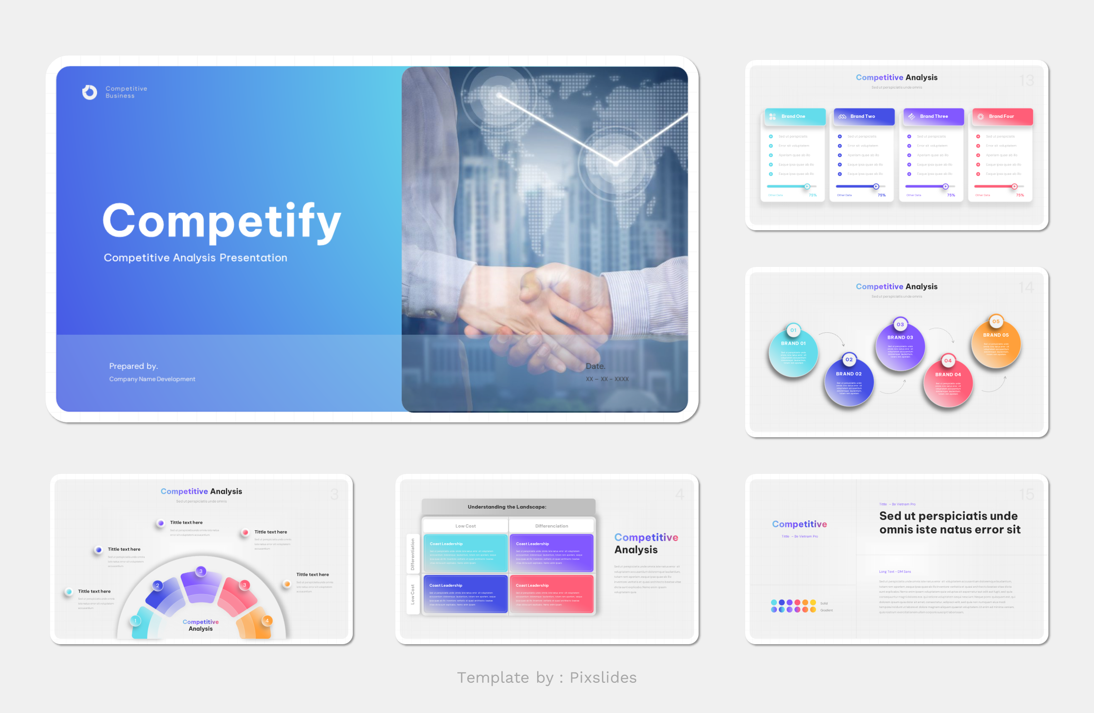 Competitive Analysis Keynote Presentation Templates, Presentation Templates