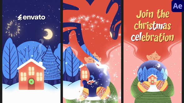 Christmas Snow Globe for After Effects Openers template preview