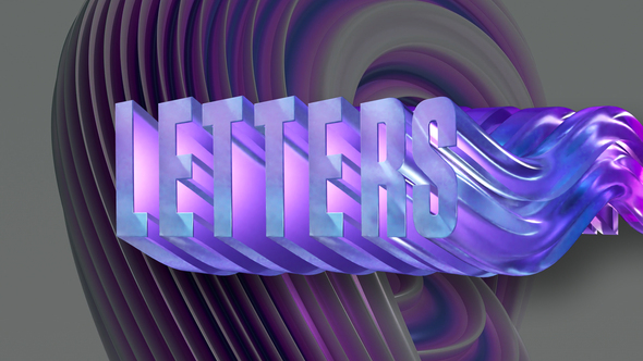 Wavy Letters Animation Titles template preview