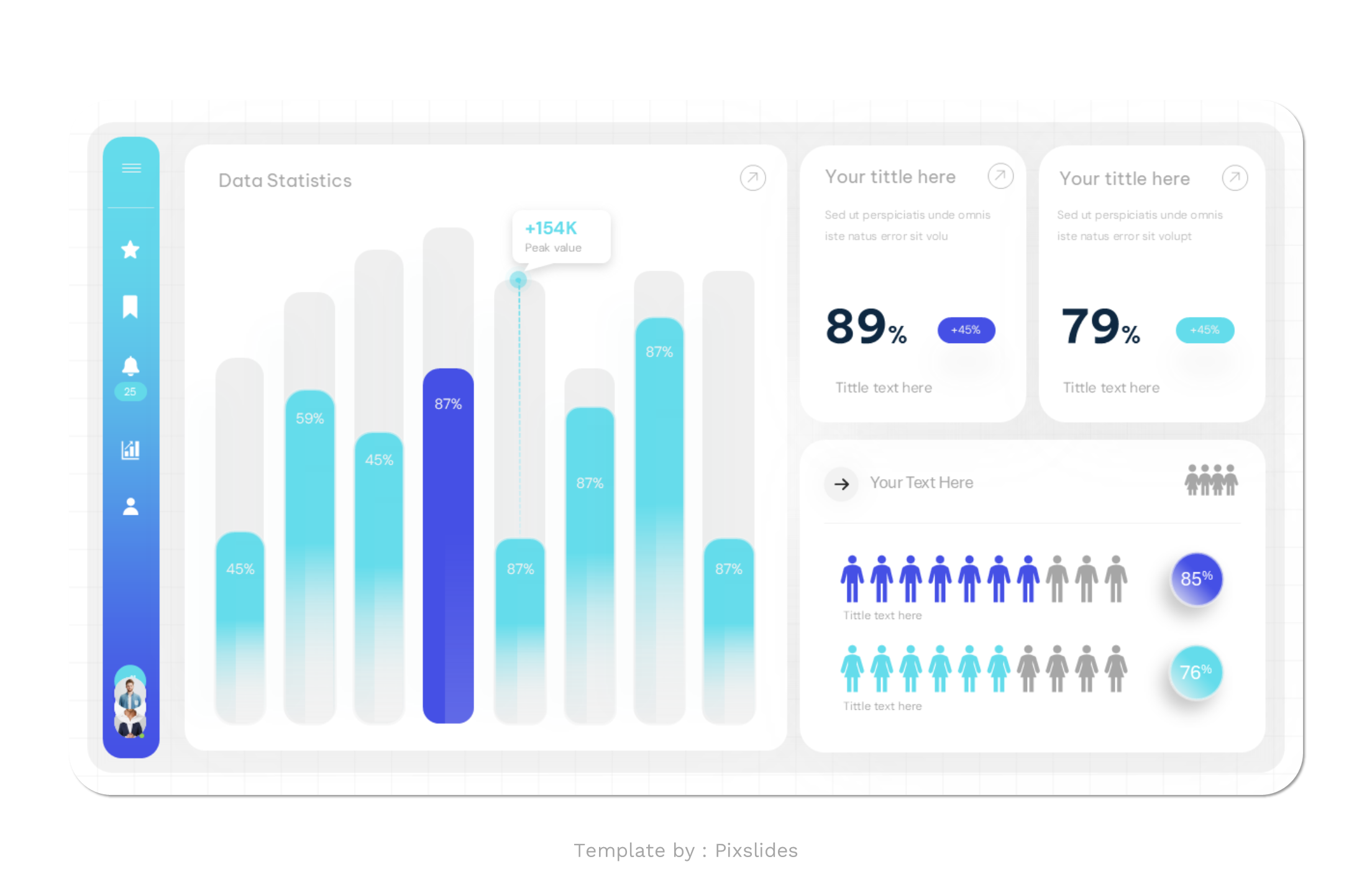 Data Statistics PowerPoint Presentation Template, Presentation Templates