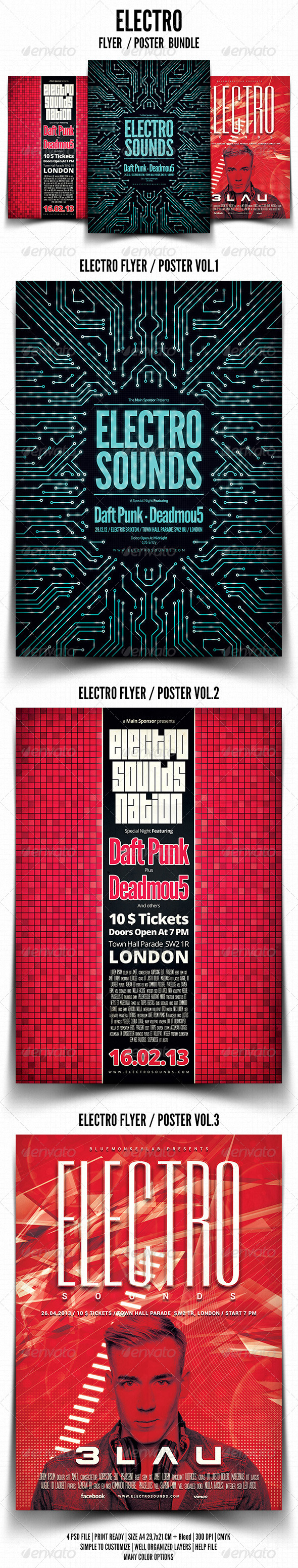 Electro Flyer / Poster Bundle - Events Flyers