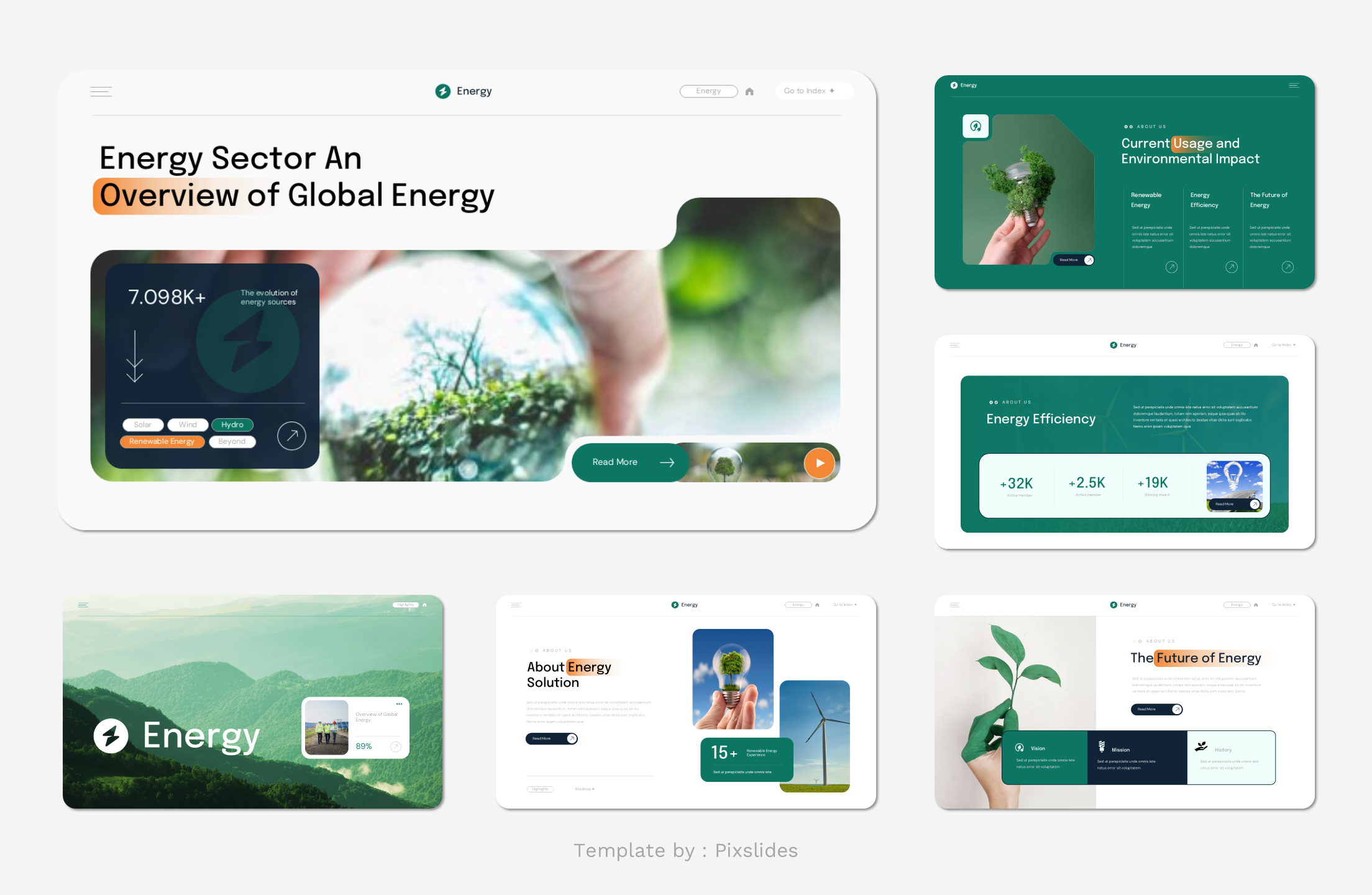 Energy Solution PowerPoint Presentation Template, Presentation Templates