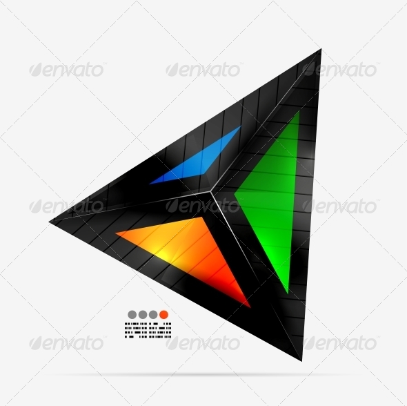 Abstract Geometrical Shape - Colorful Triangle - Web Elements Vectors