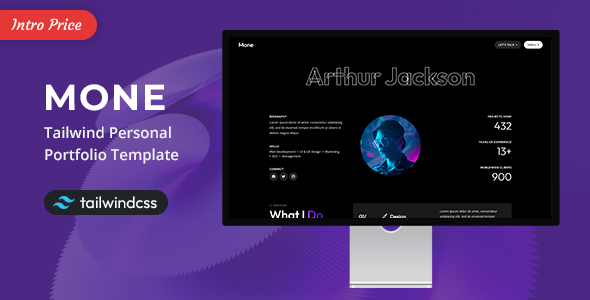 Mone - Tailwind Personal Portfolio Template
