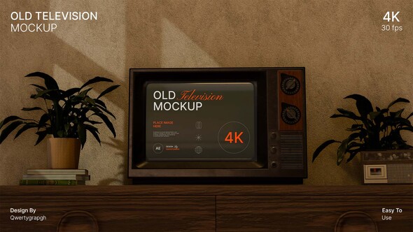 Old Television Mockup Product Promo template preview
