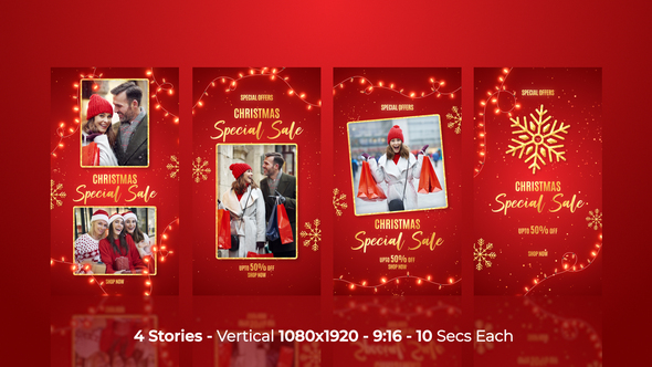 Christmas Celebration Sale Insta Stories Openers template preview