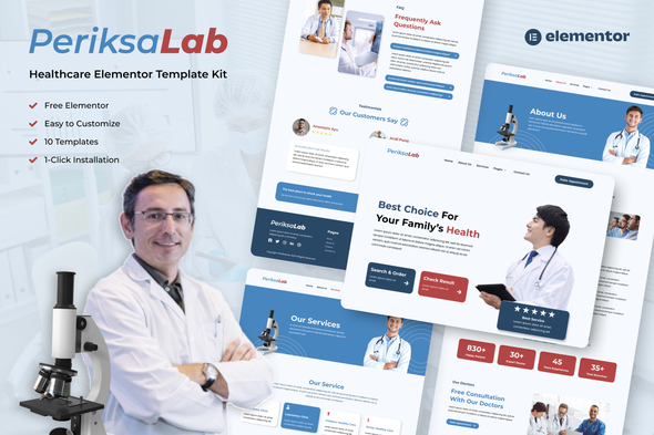 Periksalab - Healthcare & Medical Clinic Template Kits