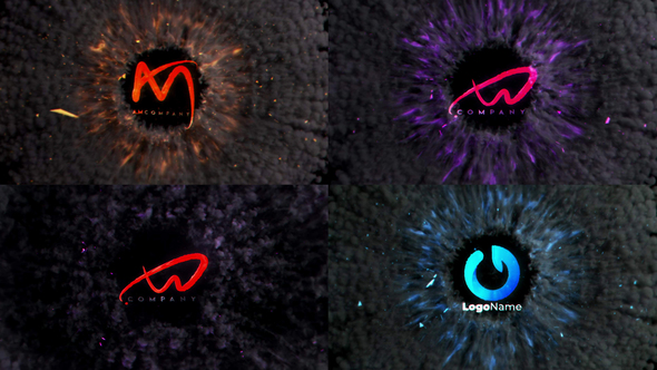 Fiery Explosion Unveil Logo Stings template preview