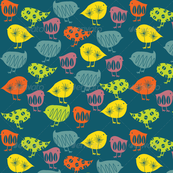 Seamless Birds Pattern - Patterns Decorative