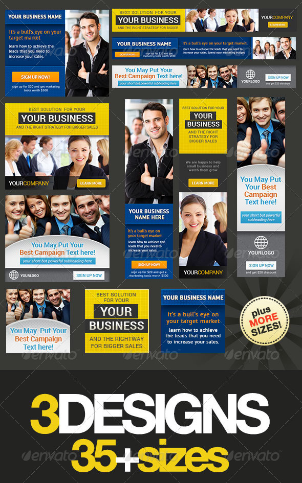 Corporate Banner Set Bundle 3.0 - Banners & Ads Web Elements