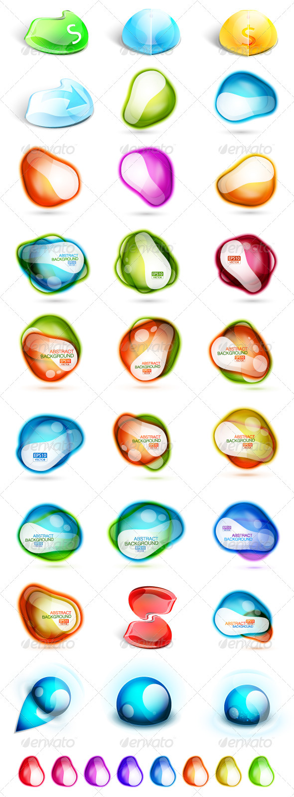 Abstract glass shapes - Decorative Symbols Decorative