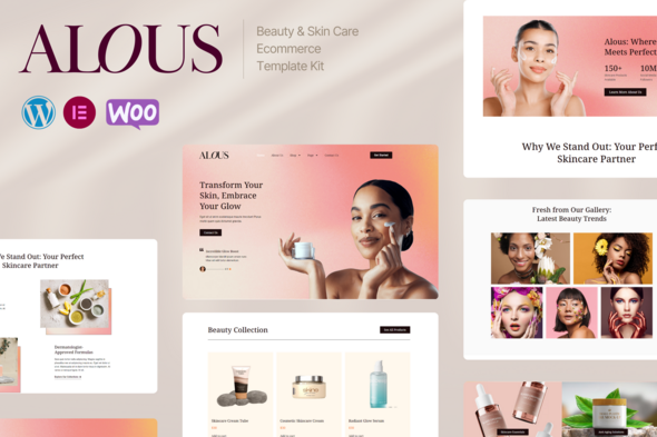 Alous - Beauty & Skin Care Ecommerce Elementor Pro Template Kit