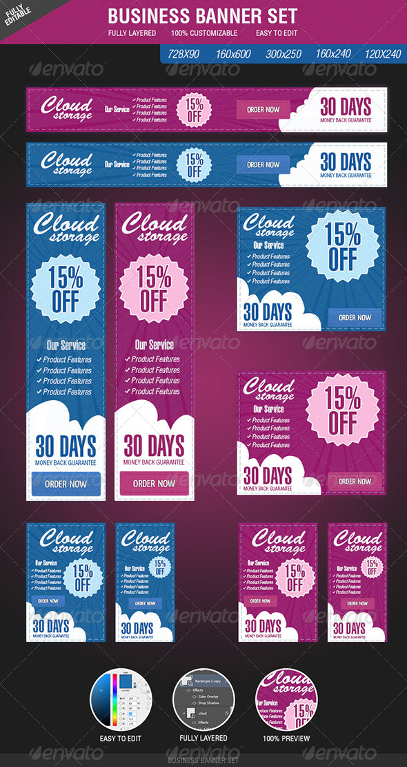 Business Banner Set - Banners & Ads Web Elements
