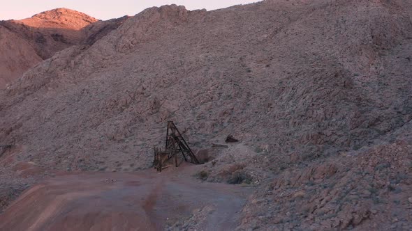 Noonday Mine  - Ore Bin Ruin - Tecopa, CA - Aerial alt