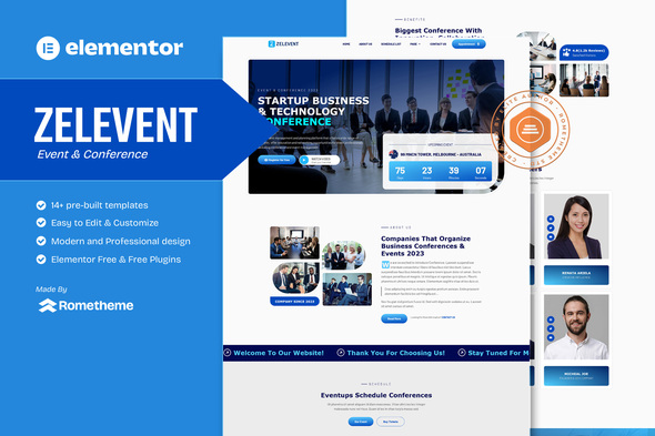 Zelevent - Event & Conference Elementor Template Kit