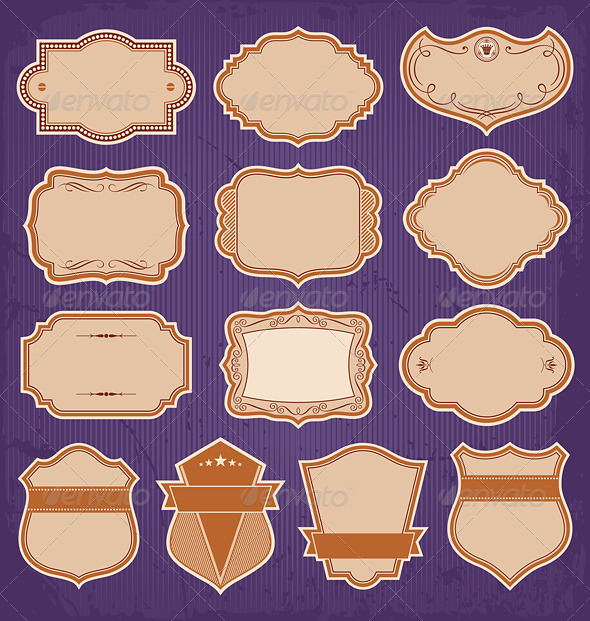 Vintage Frame Labels Vector - Borders Decorative