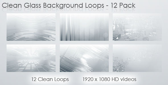 Clean Glass Background Loops - 12 Pack