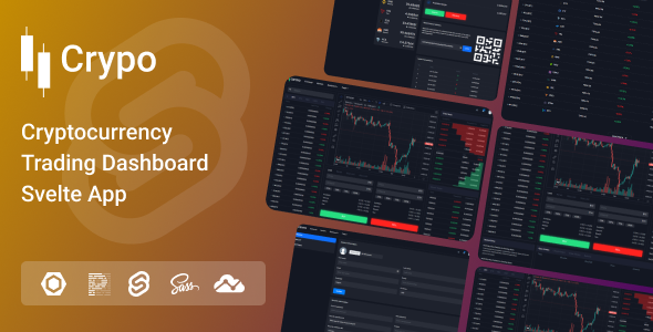 Crypo - Cryptocurrency Trading Dashboard Svelte App