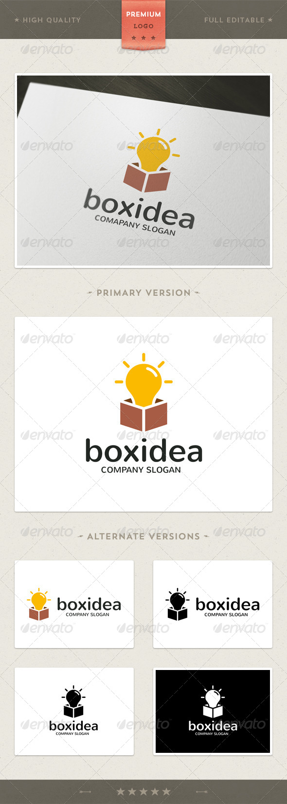 Box Idea Logo Template - Objects Logo Templates