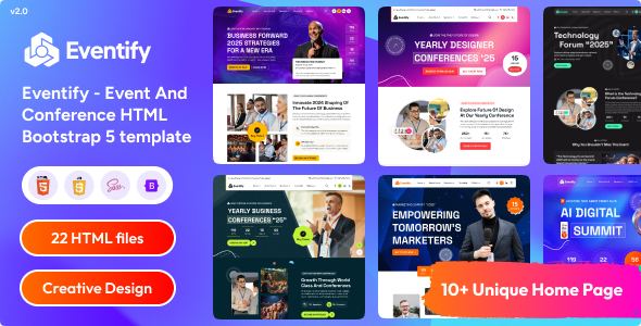 Eventify - Event & Conference HTML Bootstrap 5 template