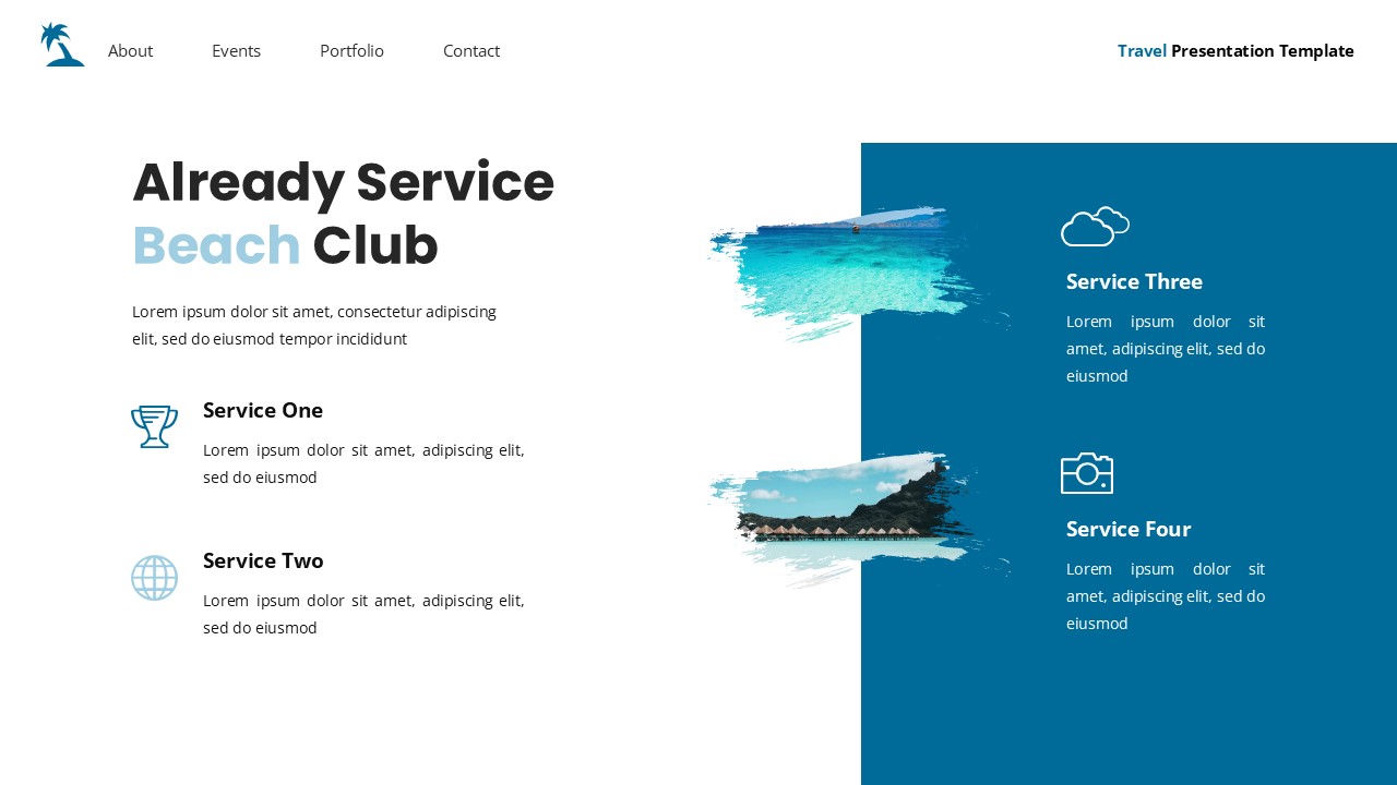 Beach Club - Travel Powerpoint Templates, Presentation Templates ...